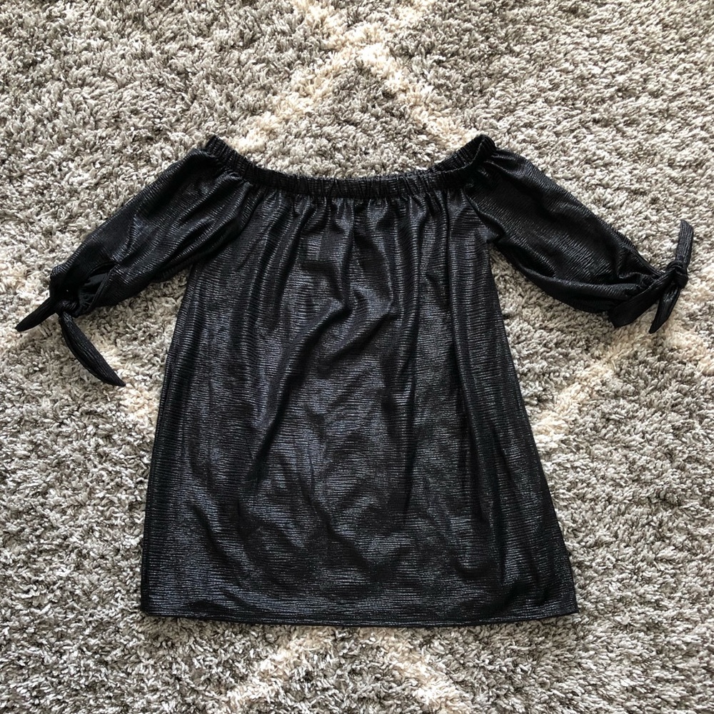 Pinkblush Maternity Metallic Off Shoulder Top
